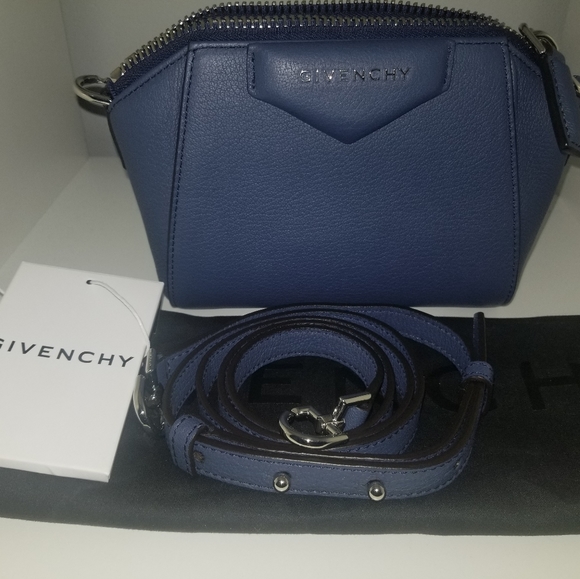 Givenchy Handbags - Givenchy Navy Nano Antigona Bag